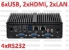 Picture of Intel Core i3 5005U, 4xRS232, 6xUSB, 2xLAN Industrial Fanless Mini PC